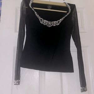INC black Top with design size medium